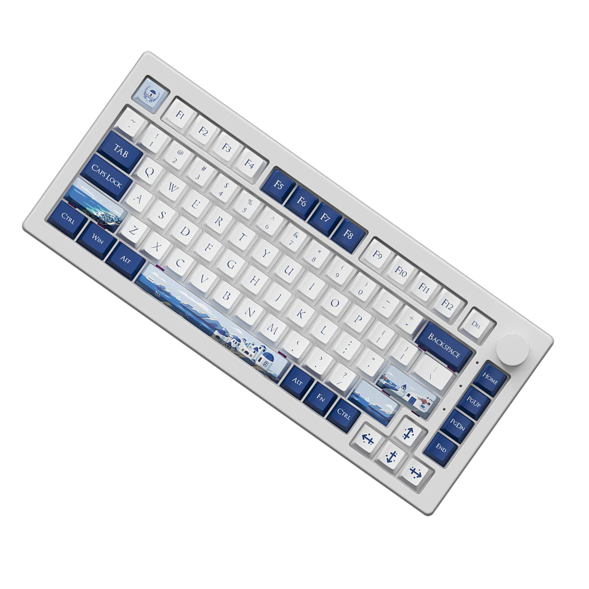 Akko 5075 V3 Multi-Mode RGB Hot-Swappable Mechanical Keyboard (Santorini) (Akko Frost Pink Switch) - Image 5