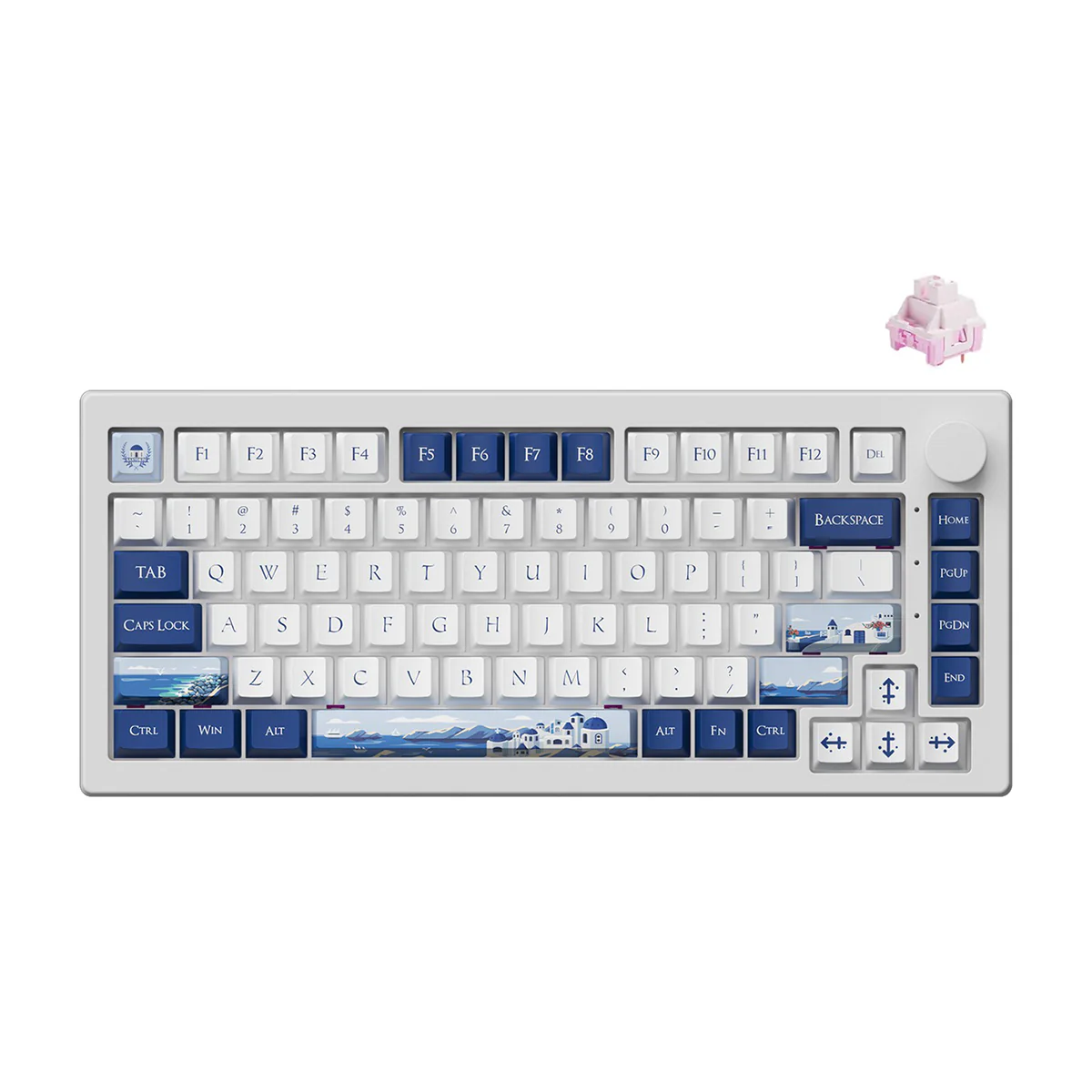 Akko 5075 V3 Multi-Mode RGB Hot-Swappable Mechanical Keyboard (Santorini) (Akko Frost Pink Switch) - Image 7