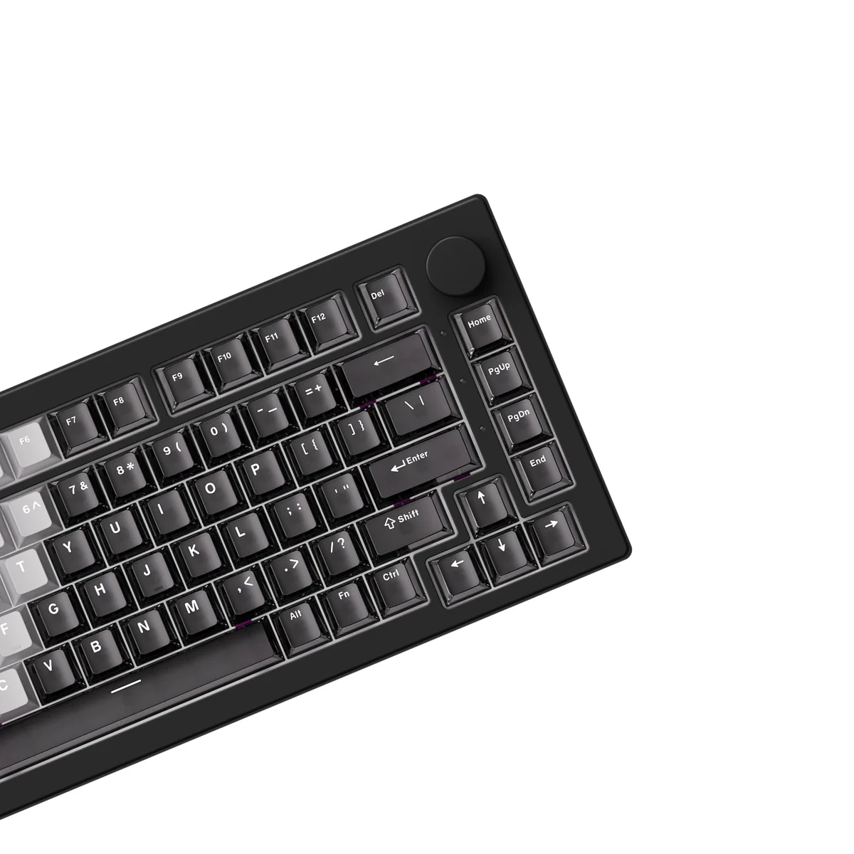 Akko 5075 V3 Wired ARGB Hot-Swappable Magnetic Keyboard (Gradient Hybrid Black Transparent) (Akko AstroAim Magnetic Switch) (001-075-085-060-062) - Image 11