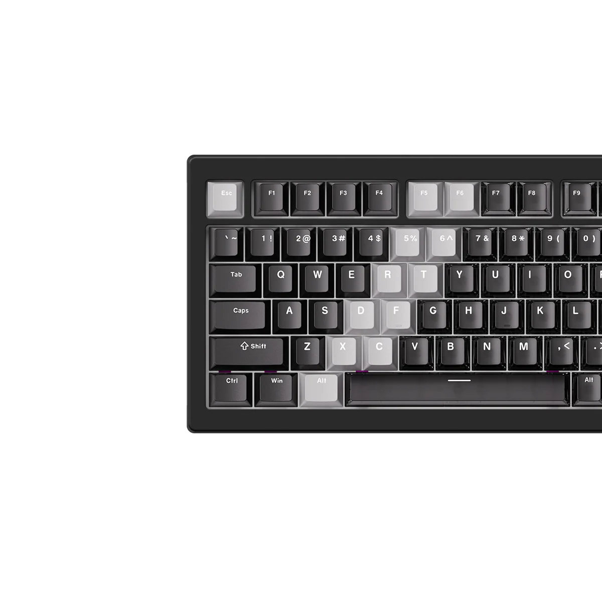 Akko 5075 V3 Wired ARGB Hot-Swappable Magnetic Keyboard (Gradient Hybrid Black Transparent) (Akko AstroAim Magnetic Switch) (001-075-085-060-062) - Image 12