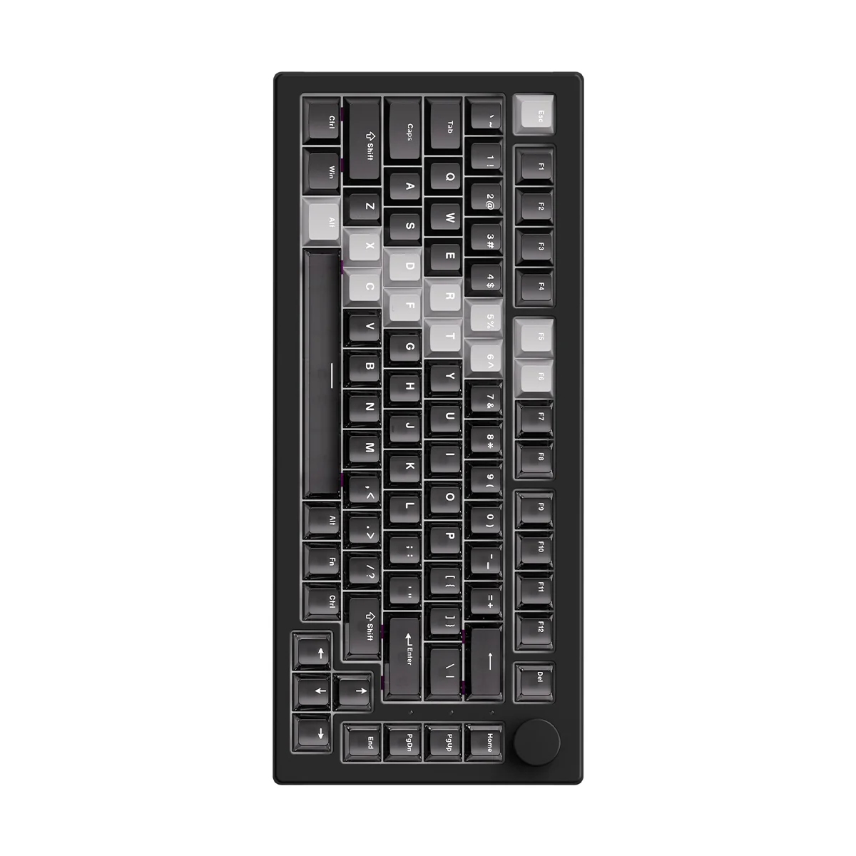 Akko 5075 V3 Wired ARGB Hot-Swappable Magnetic Keyboard (Gradient Hybrid Black Transparent) (Akko AstroAim Magnetic Switch) (001-075-085-060-062) - Image 13