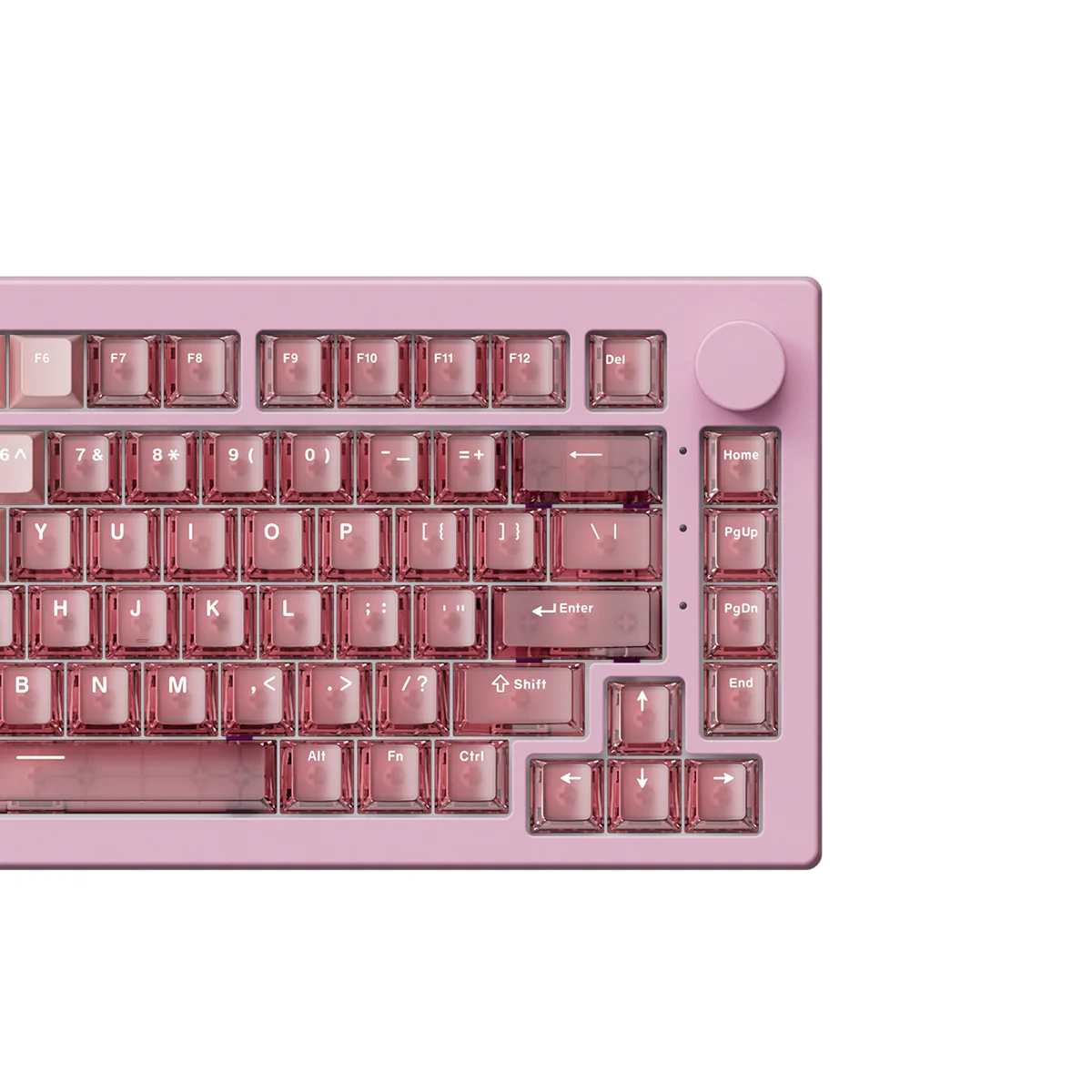Akko 5075 V3 Wired ARGB Hot-Swappable Magnetic Keyboard (Gradient Hybrid Pink Transparent) (Akko AstroAim Magnetic Switches) (013-075-087-060-062) - Image 2