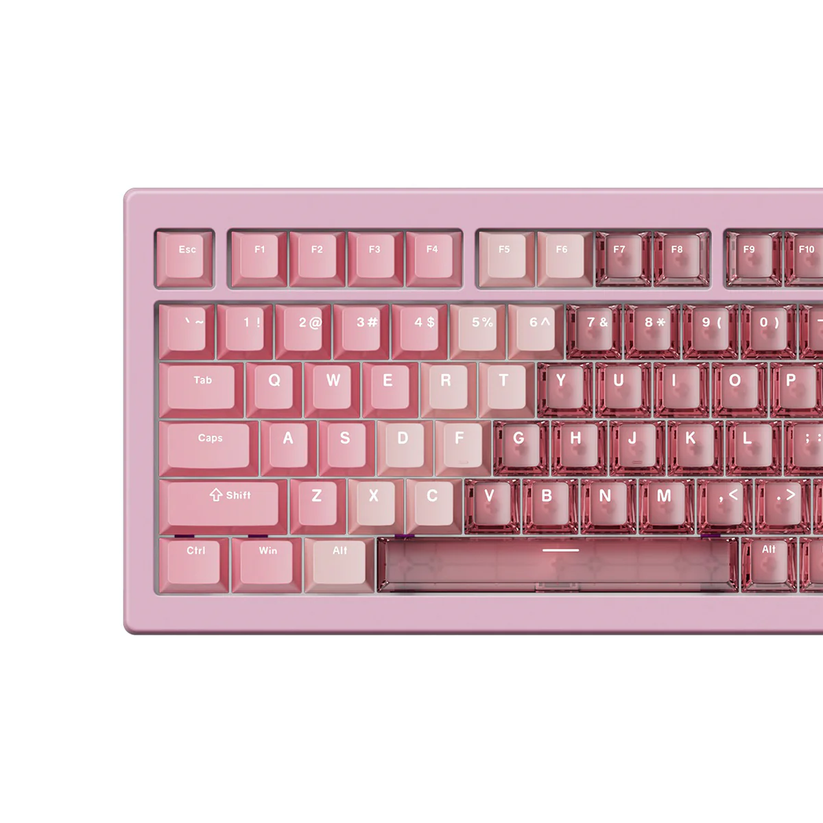 Akko 5075 V3 Wired ARGB Hot-Swappable Magnetic Keyboard (Gradient Hybrid Pink Transparent) (Akko AstroAim Magnetic Switches) (013-075-087-060-062) - Image 3