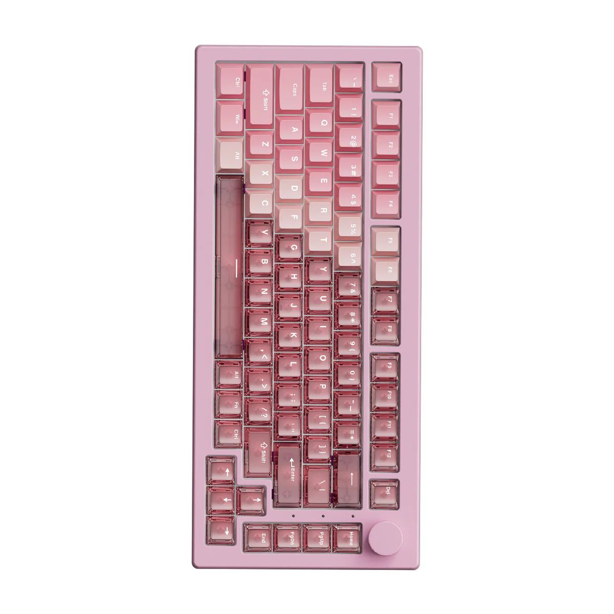 Akko 5075 V3 Wired ARGB Hot-Swappable Magnetic Keyboard (Gradient Hybrid Pink Transparent) (Akko AstroAim Magnetic Switches) (013-075-087-060-062) - Image 4