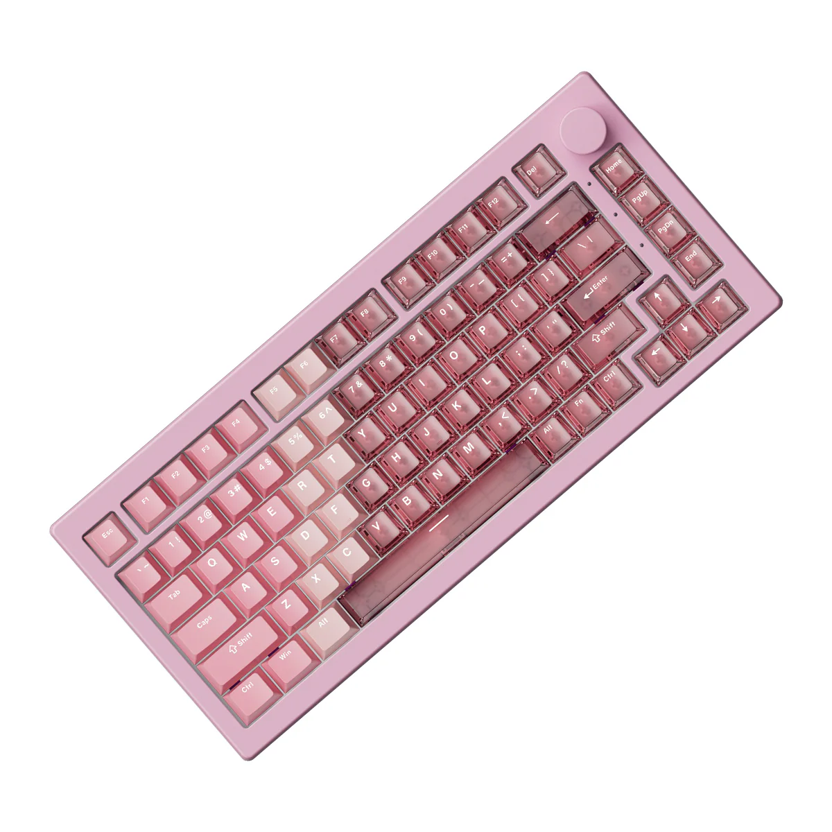 Akko 5075 V3 Wired ARGB Hot-Swappable Magnetic Keyboard (Gradient Hybrid Pink Transparent) (Akko AstroAim Magnetic Switches) (013-075-087-060-062) - Image 5