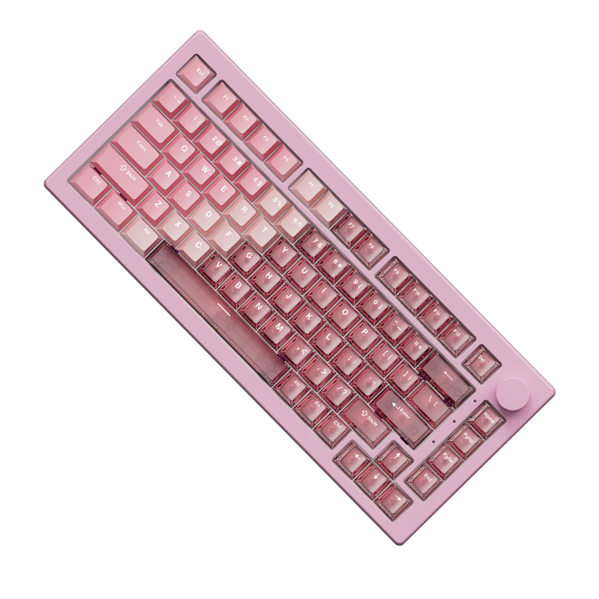 Akko 5075 V3 Wired ARGB Hot-Swappable Magnetic Keyboard (Gradient Hybrid Pink Transparent) (Akko AstroAim Magnetic Switches) (013-075-087-060-062) - Image 6