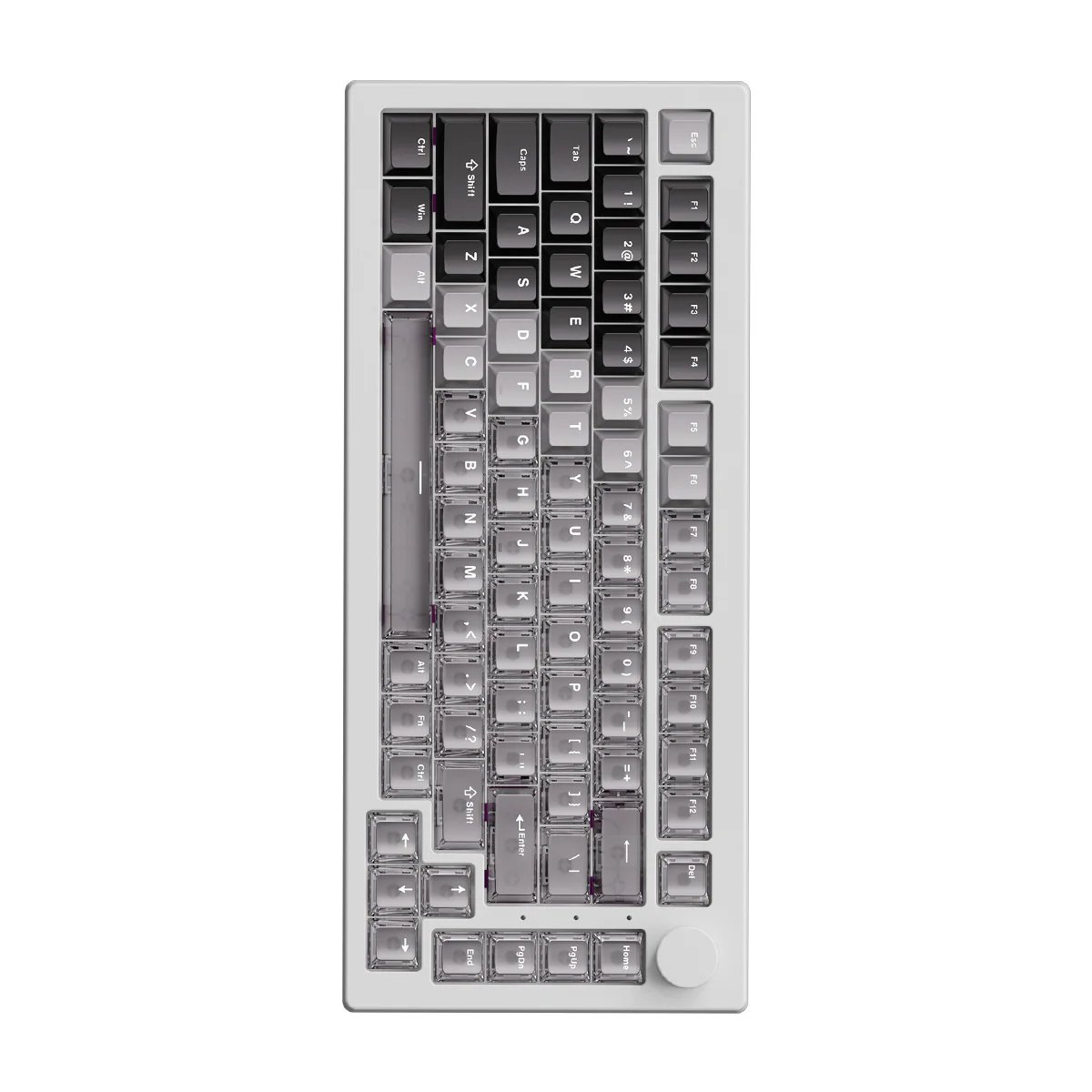 Akko 5075 V3 Wired ARGB Hot-Swappable Magnetic Keyboard (Gradient Hybrid White Transparent) (Akko AstroAim Magnetic Switch) (006-075-086-060-062) - Image 4