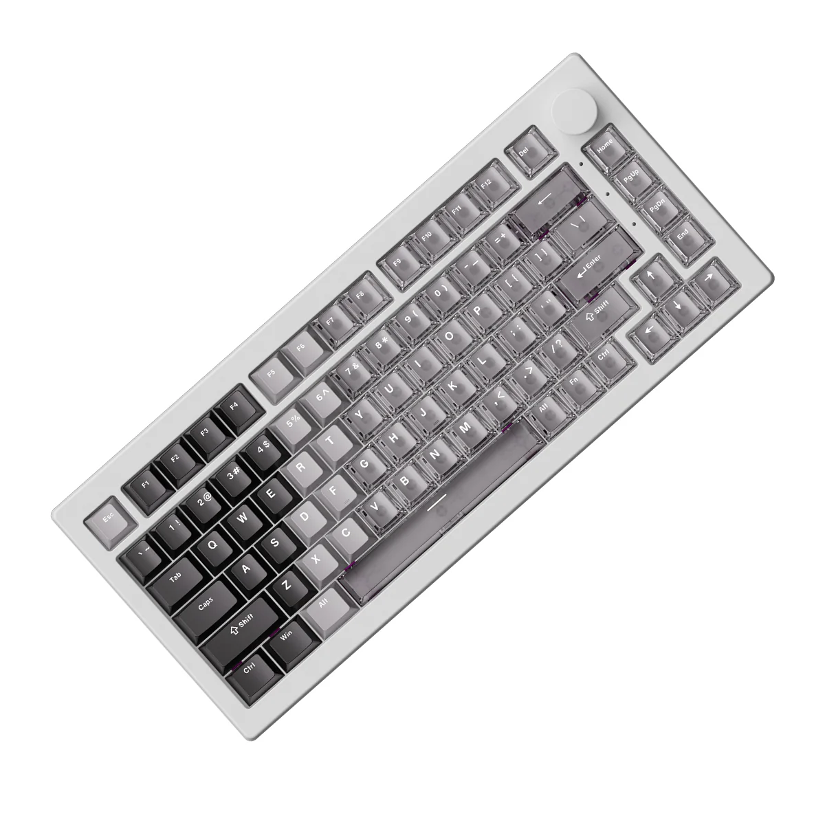 Akko 5075 V3 Wired ARGB Hot-Swappable Magnetic Keyboard (Gradient Hybrid White Transparent) (Akko AstroAim Magnetic Switch) (006-075-086-060-062) - Image 5