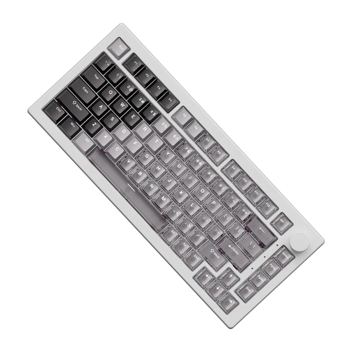 Akko 5075 V3 Wired ARGB Hot-Swappable Magnetic Keyboard (Gradient Hybrid White Transparent) (Akko AstroAim Magnetic Switch) (006-075-086-060-062) - Image 6
