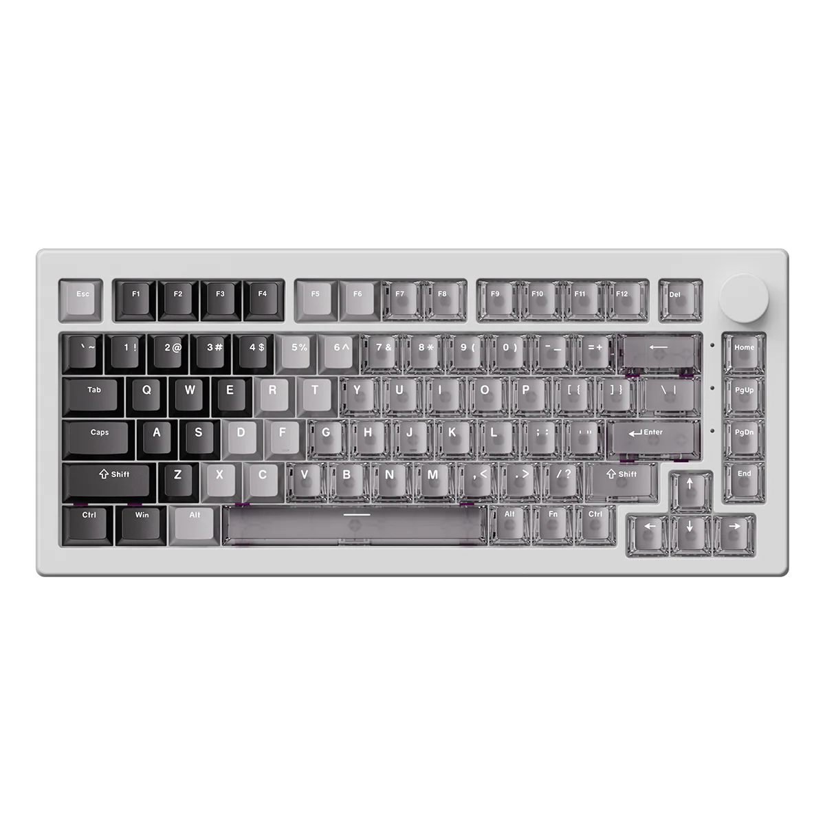 Akko 5075 V3 Wired ARGB Hot-Swappable Magnetic Keyboard (Gradient Hybrid White Transparent) (Akko AstroAim Magnetic Switch) (006-075-086-060-062) - Image 7