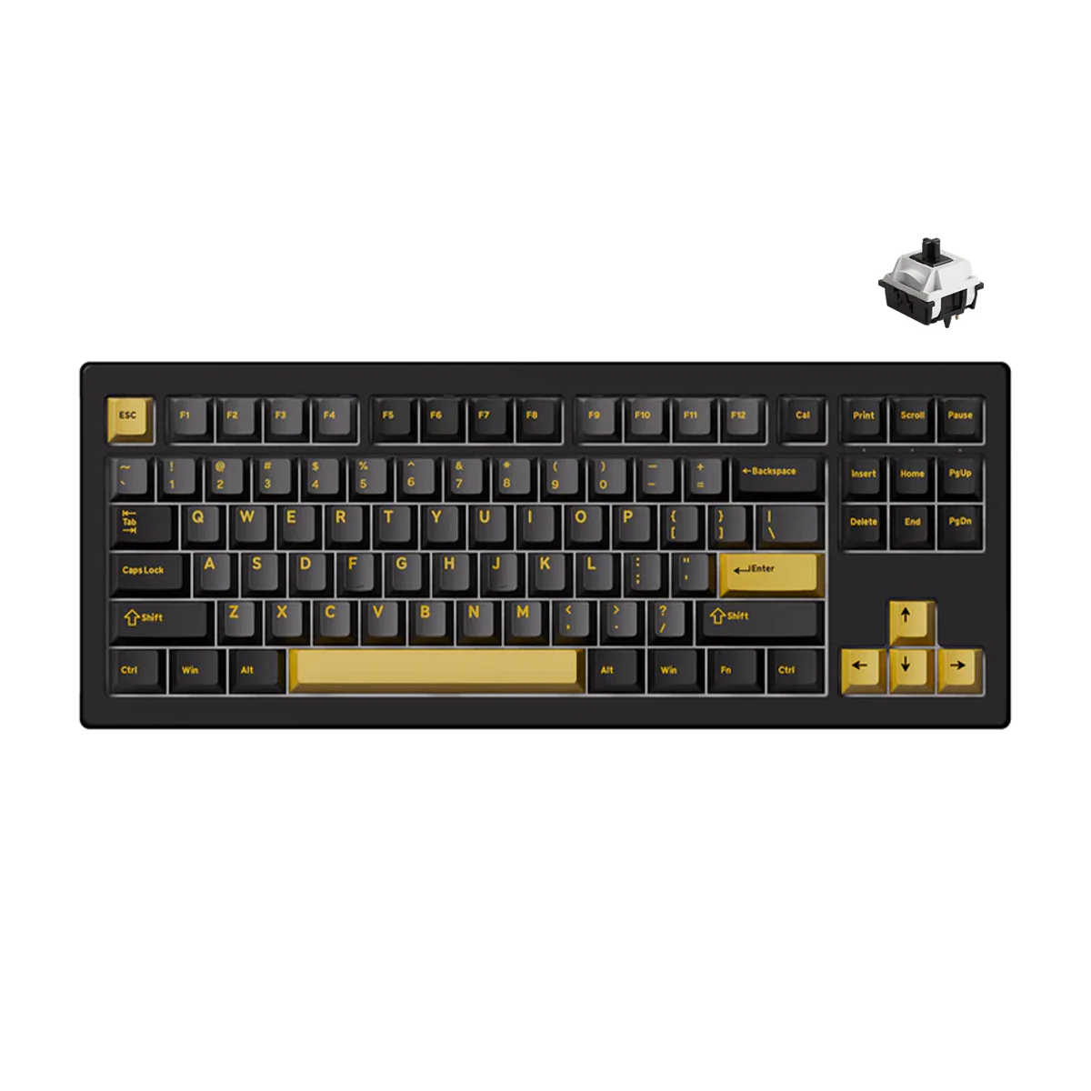 Akko 5087 V3 Black & Gold Multi-Mode RGB Hot-Swappable Mechanical Keyboard (Akko V3 Piano Pro Switch) (016-019-021-037-020) - Image 6
