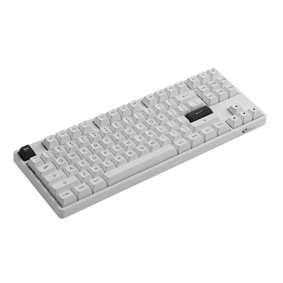 Akko 5087S VIA RGB Hot-Swappable Mechanical Keyboard Black on White (Gateron Orange-Lubed) - Image 6