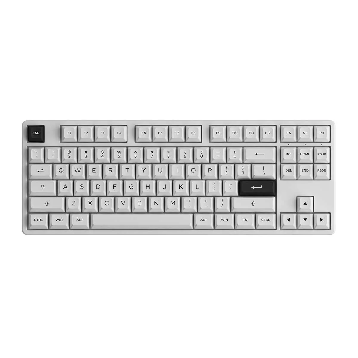 Akko 5087S VIA RGB Hot-Swappable Mechanical Keyboard Black on White (Gateron Orange-Lubed) - Image 8