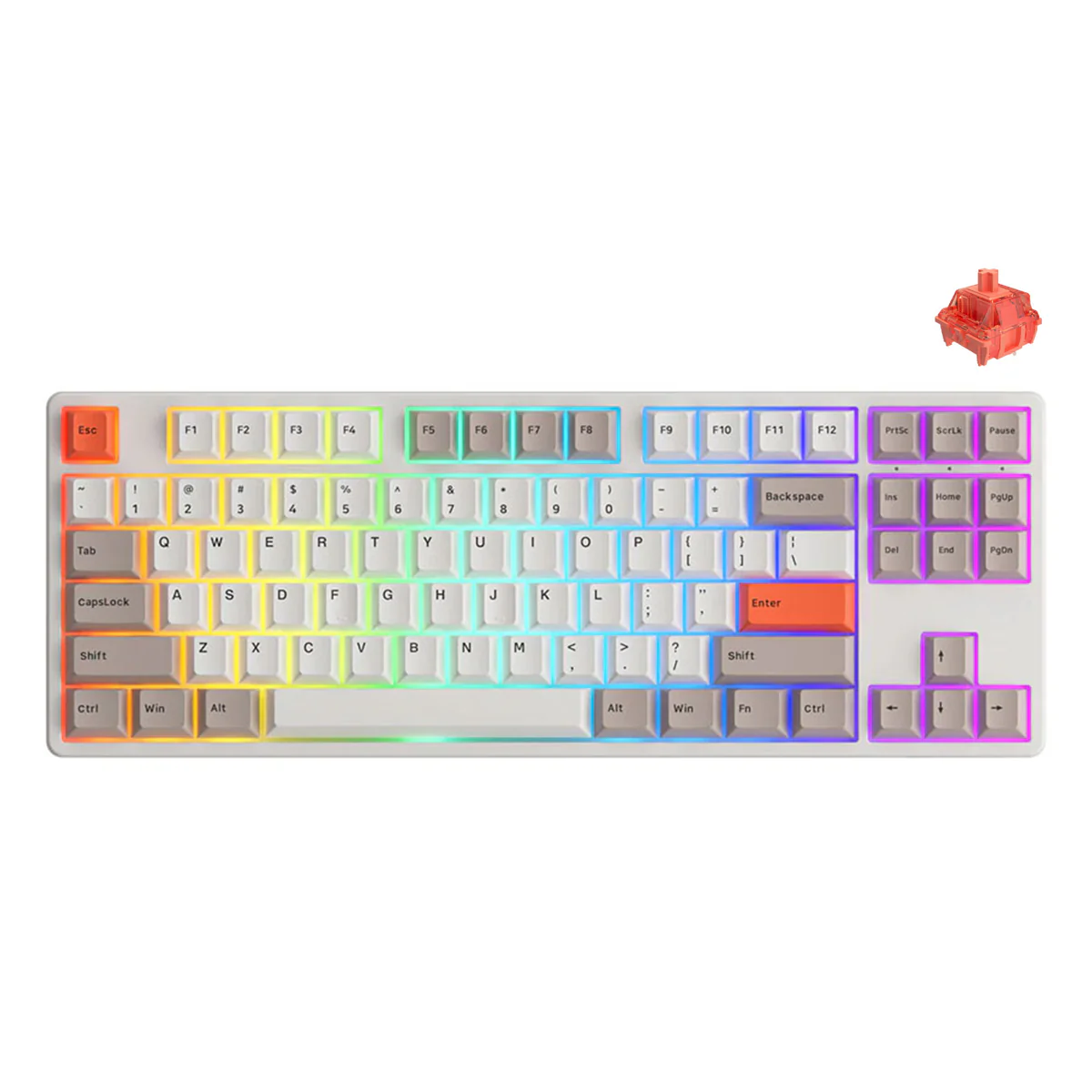 Akko 5087S VIA RGB Hot-Swappable Mechanical Keyboard Steam Engine (Gateron Orange-Lubed) - Image 10