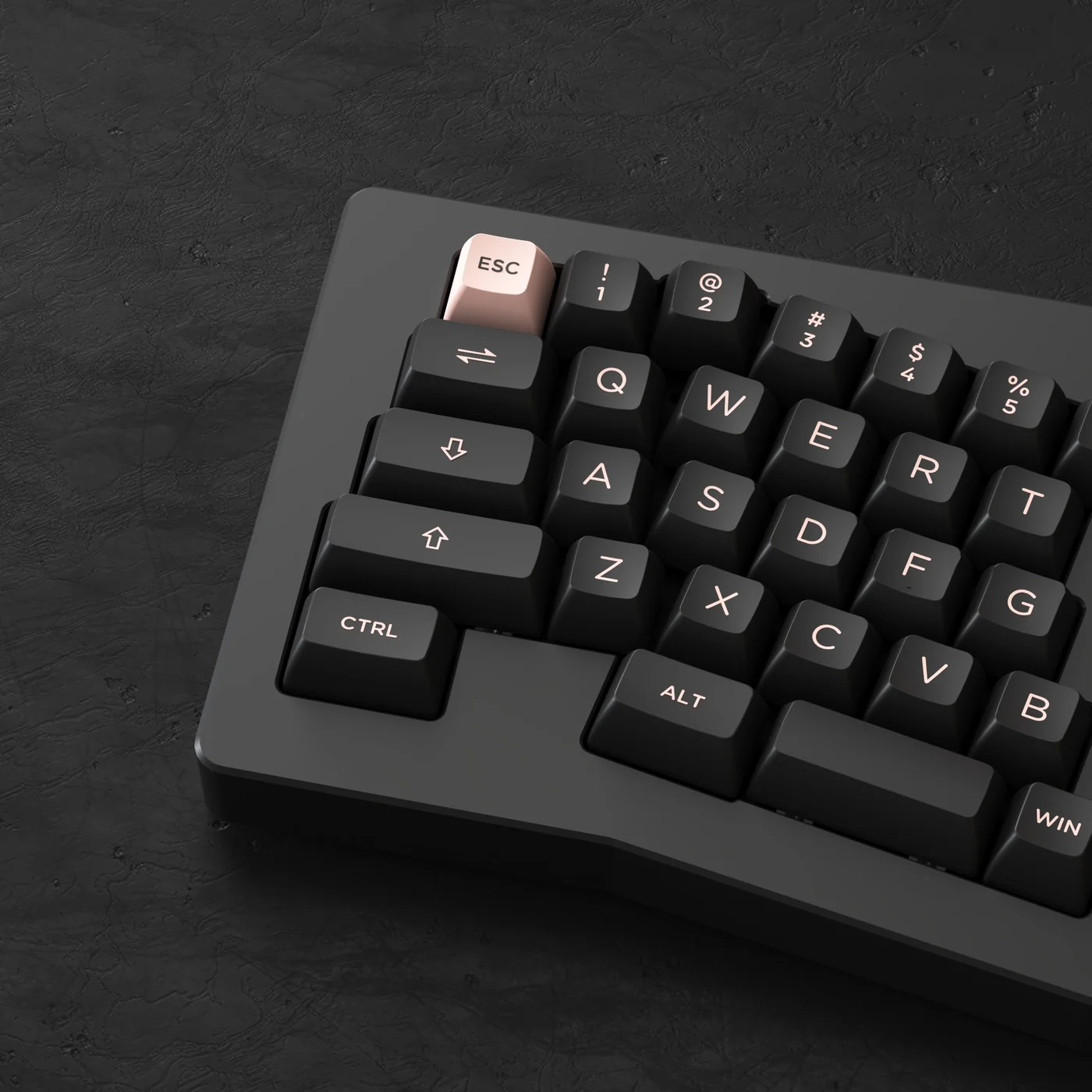 Akko ACR Pro Alice Plus RGB Hot-Swappable Mechanical Keyboard Spray Painted Black (Akko Crystal Switches) - Image 3