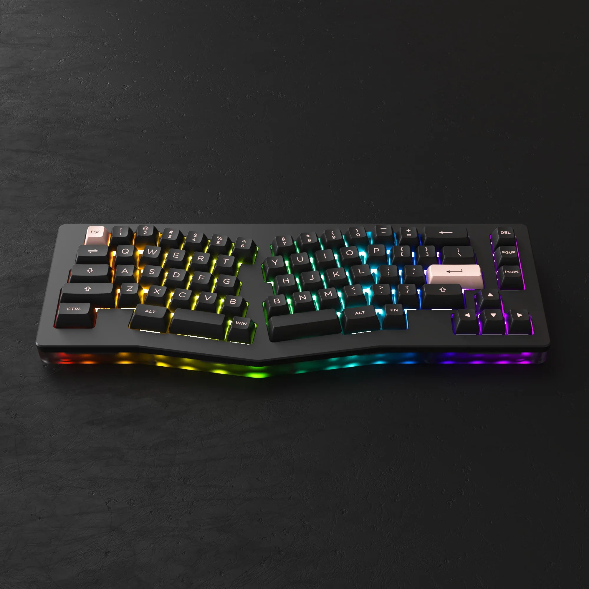 Akko ACR Pro Alice Plus RGB Hot-Swappable Mechanical Keyboard Spray Painted Black (Akko Crystal Switches) - Image 7