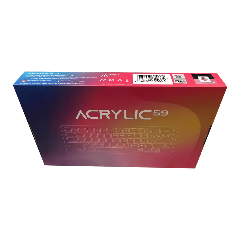 Akko ACR59 Combo RGB (SMD LED & Underglow) Hot-Swappable Acrylic Mechanical Keyboard World Tour Tokyo (Jelly Pink Switches) - Image 6