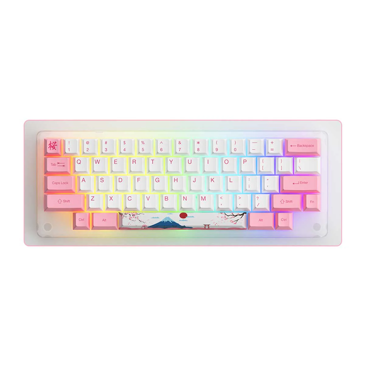 Akko ACR59 World Tour Tokyo RGB Hot-Swappable Mechanical Keyboard White (Akko CS Jelly Pink) - Image 2