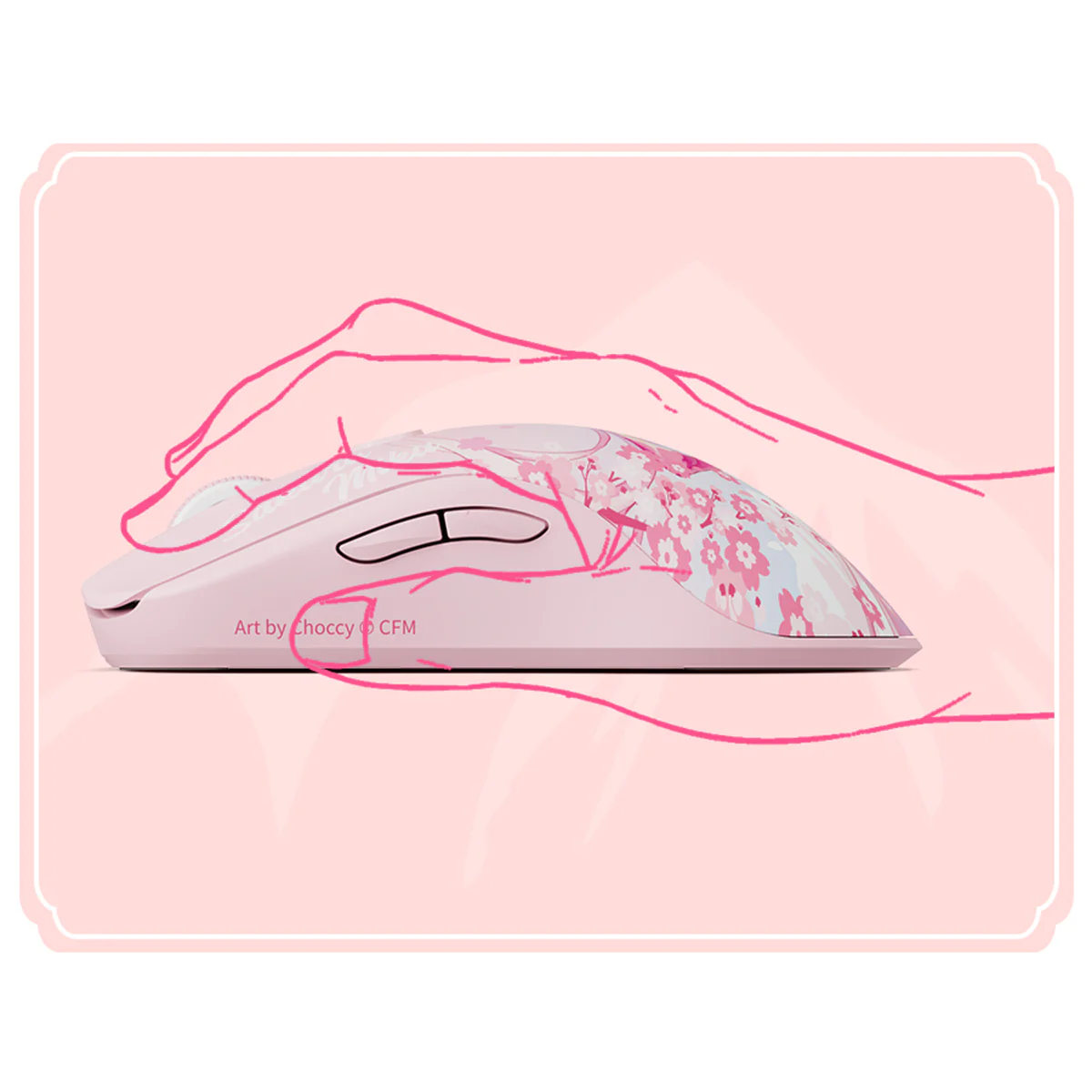 Akko AG ONE 8K Wireless Tri-Mode Gaming Mouse (Sakura Miku) - Image 4