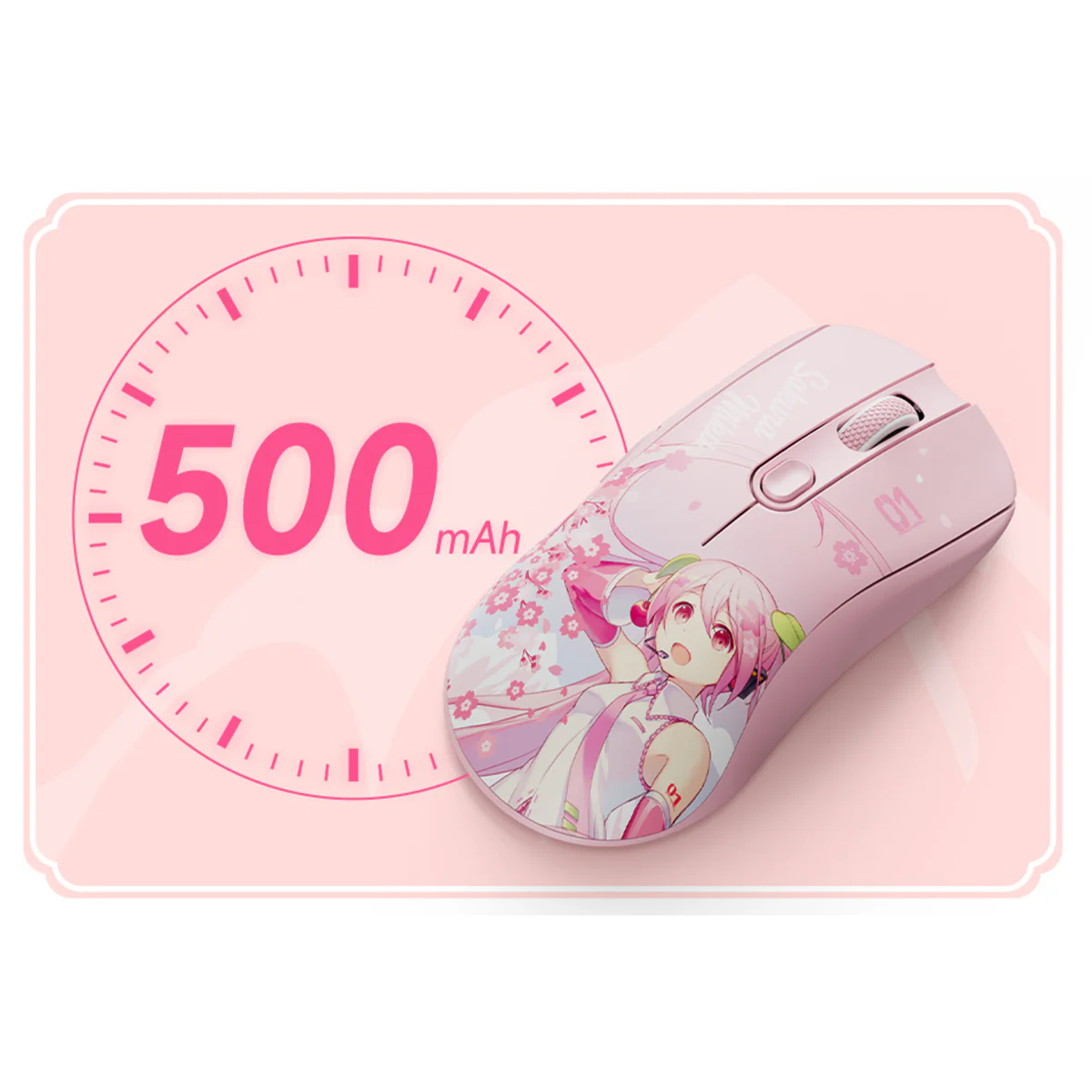 Akko AG ONE 8K Wireless Tri-Mode Gaming Mouse (Sakura Miku) - Image 6