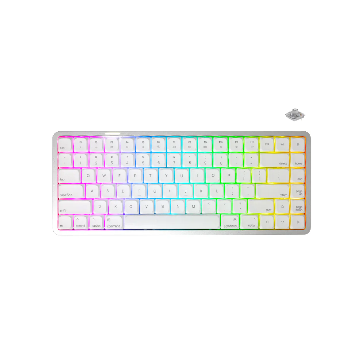 Akko Air 01 Low Profile Multi-Mode RGB Hot-Swappable Mechanical Keyboard (Cloudy White) (Kailh Cloud Switch) - Image 2