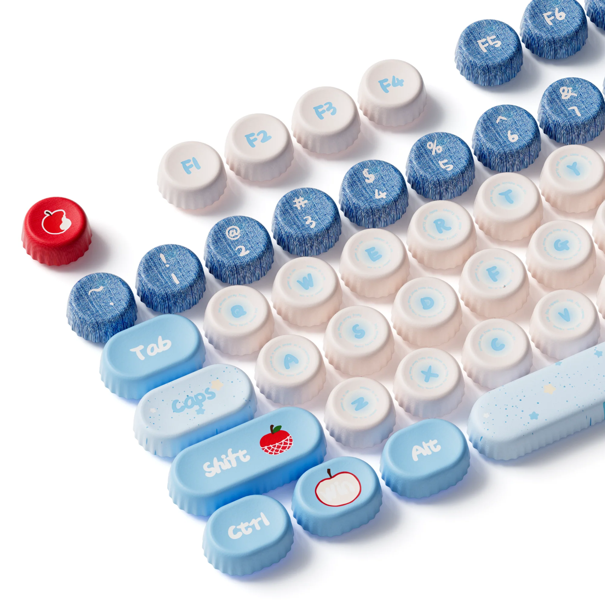 Akko Apple Wave BottleCap Keycap Set BottleCap Profile 131 Keys - Image 5