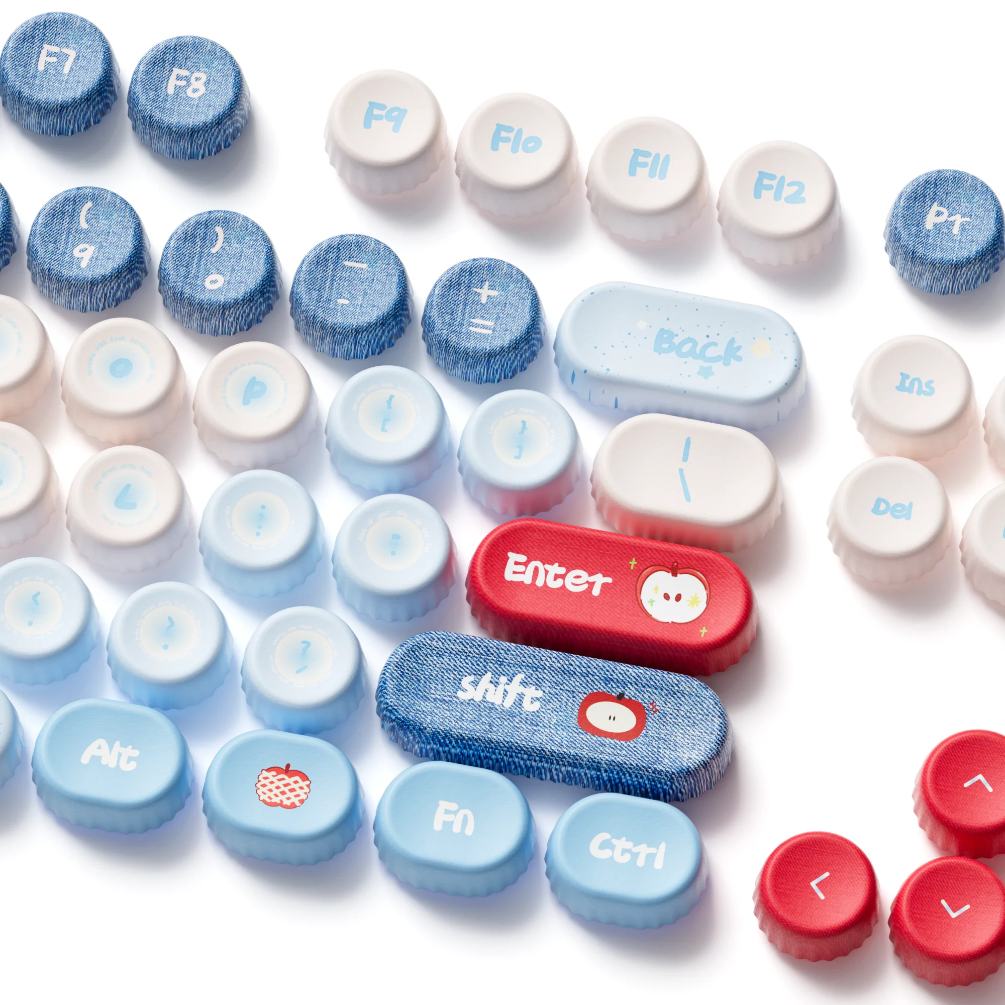 Akko Apple Wave BottleCap Keycap Set BottleCap Profile 131 Keys - Image 7