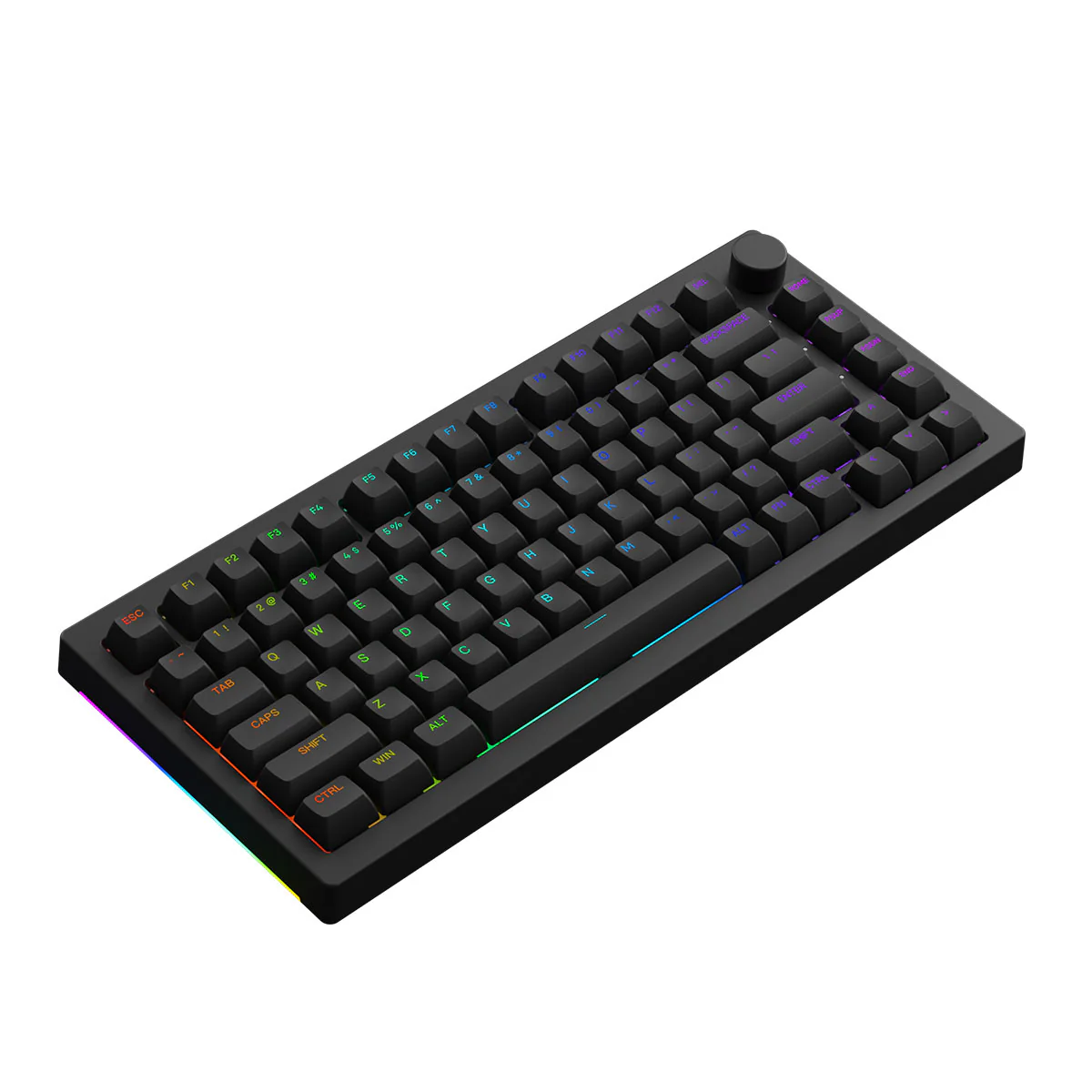 Akko Black 5075B Plus Shine-Through Multi-Mode RGB Hot-Swappable Mechanical Keyboard (Akko V3 Cream Yellow Pro) - Image 3