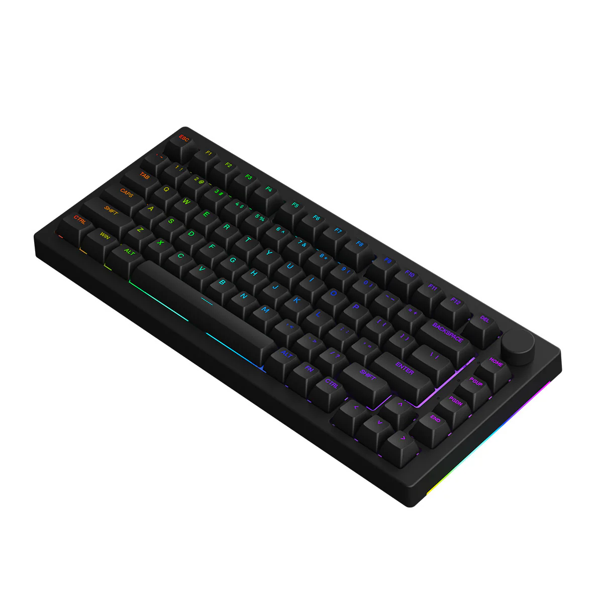 Akko Black 5075B Plus Shine-Through Multi-Mode RGB Hot-Swappable Mechanical Keyboard (Akko V3 Cream Yellow Pro) - Image 4
