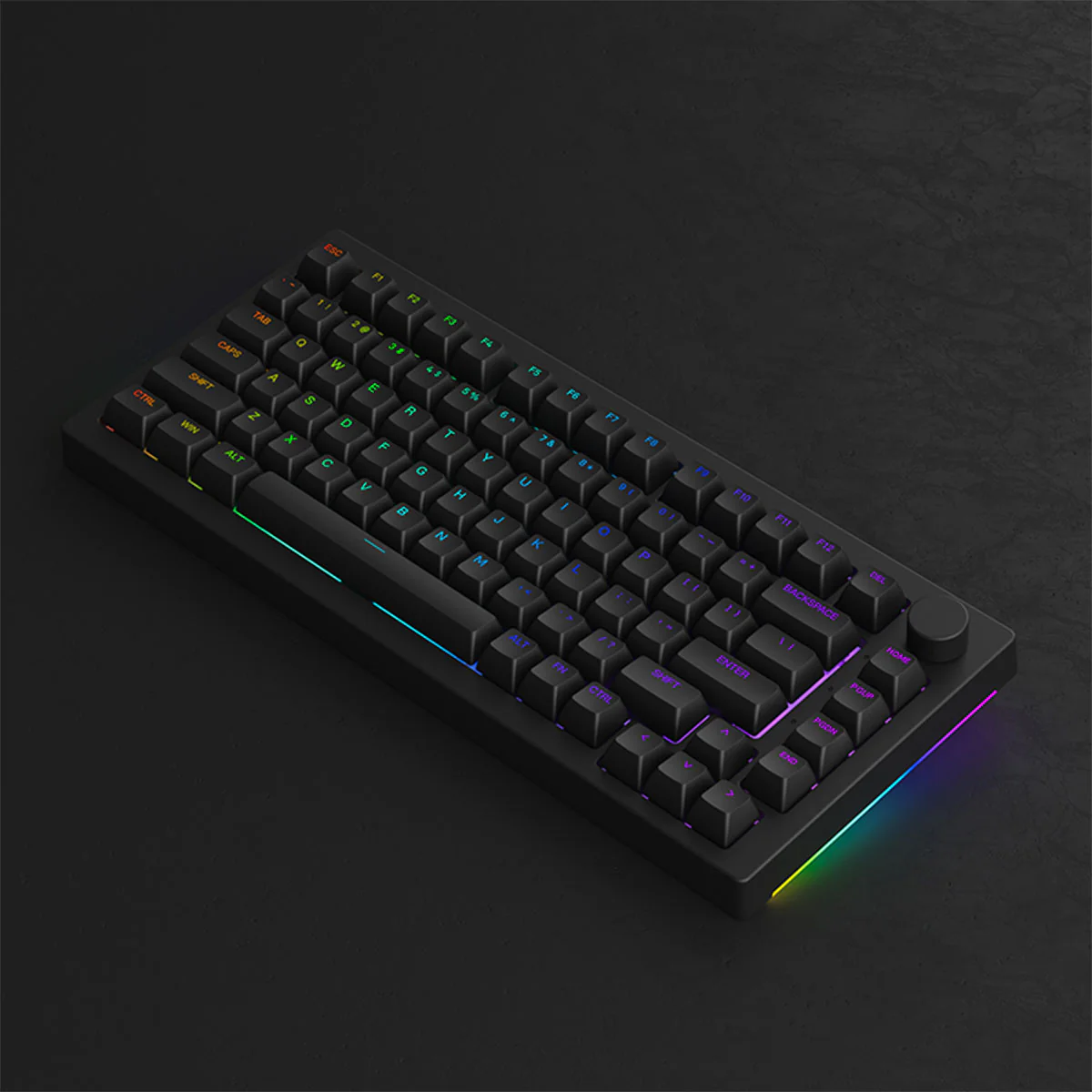 Akko Black 5075B Plus Shine-Through Multi-Mode RGB Hot-Swappable Mechanical Keyboard (Akko V3 Cream Yellow Pro) - Image 7