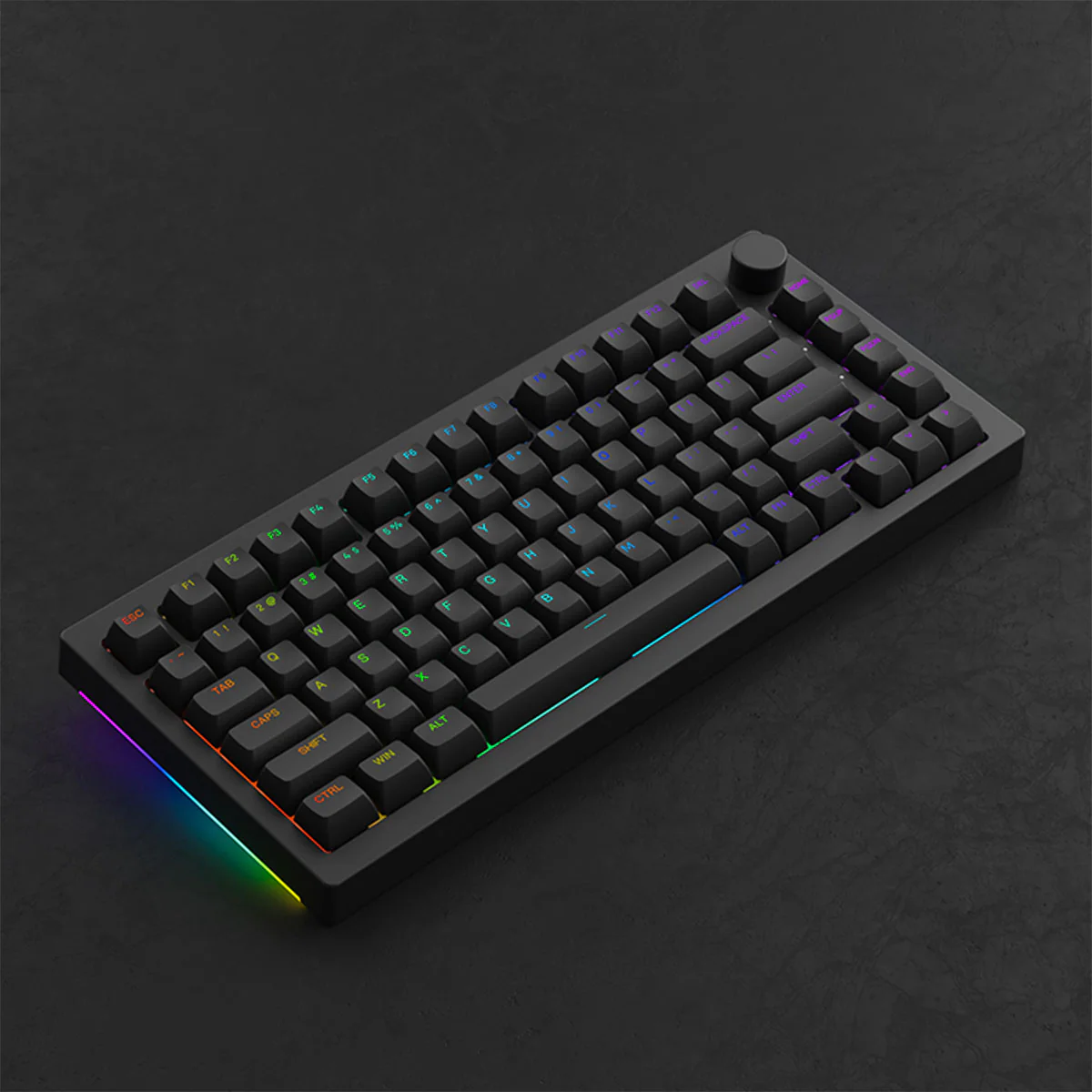 Akko Black 5075B Plus Shine-Through Multi-Mode RGB Hot-Swappable Mechanical Keyboard (Akko V3 Cream Yellow Pro) - Image 8