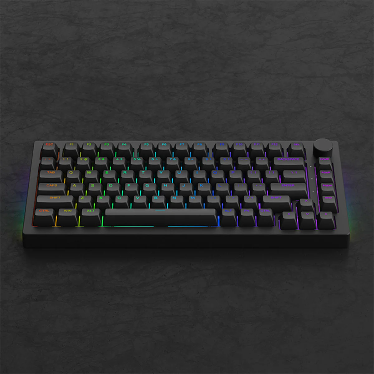 Akko Black 5075B Plus Shine-Through Multi-Mode RGB Hot-Swappable Mechanical Keyboard (Akko V3 Cream Yellow Pro) - Image 9