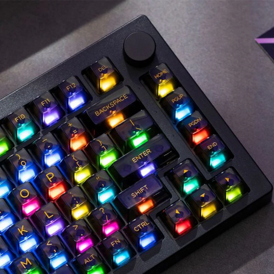 Akko Black Clear 5075B Plus Multi-Mode RGB Hot-Swappable Mechanical Keyboard (V3 Piano Pro Switch) - Image 8