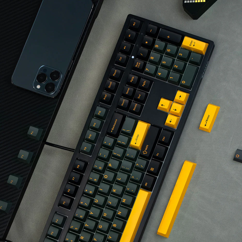 Akko Black & Gold 3108 V3 Wired Mechanical Keyboard (Akko Frost Pink Switch) - Image 9