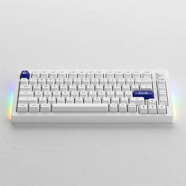 Akko Blue On White 5075B Plus Multi-Modes RGB Mechanical Keyboard (Wine White) - Image 4