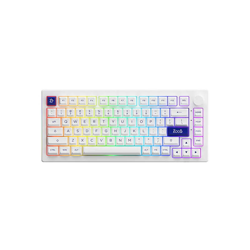 Akko Blue On White 5075B Plus Multi-Modes RGB Mechanical Keyboard (Wine White) - Image 5