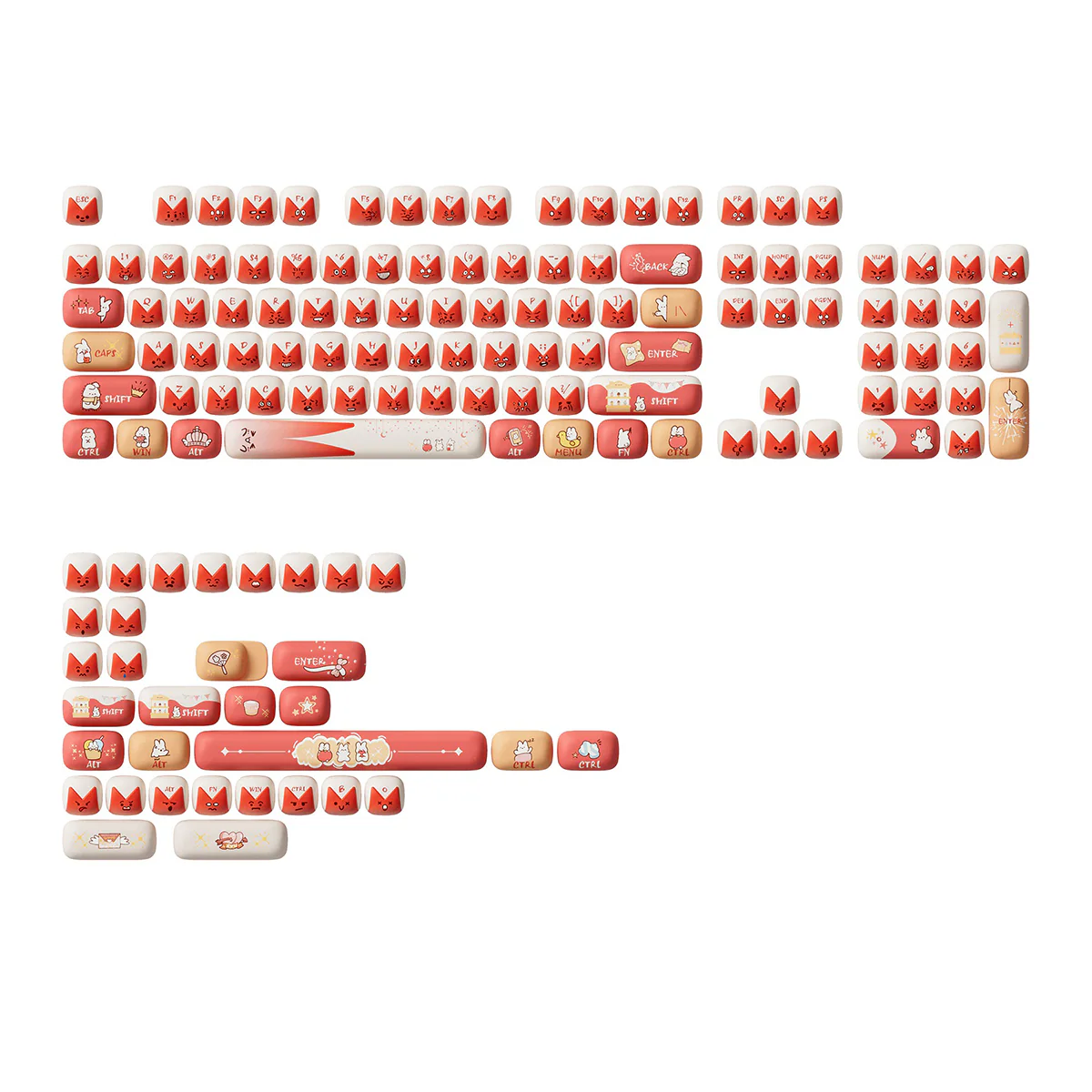 Akko Bunny Apple Keycap Set MOG Profile 137 Keys - Image 2