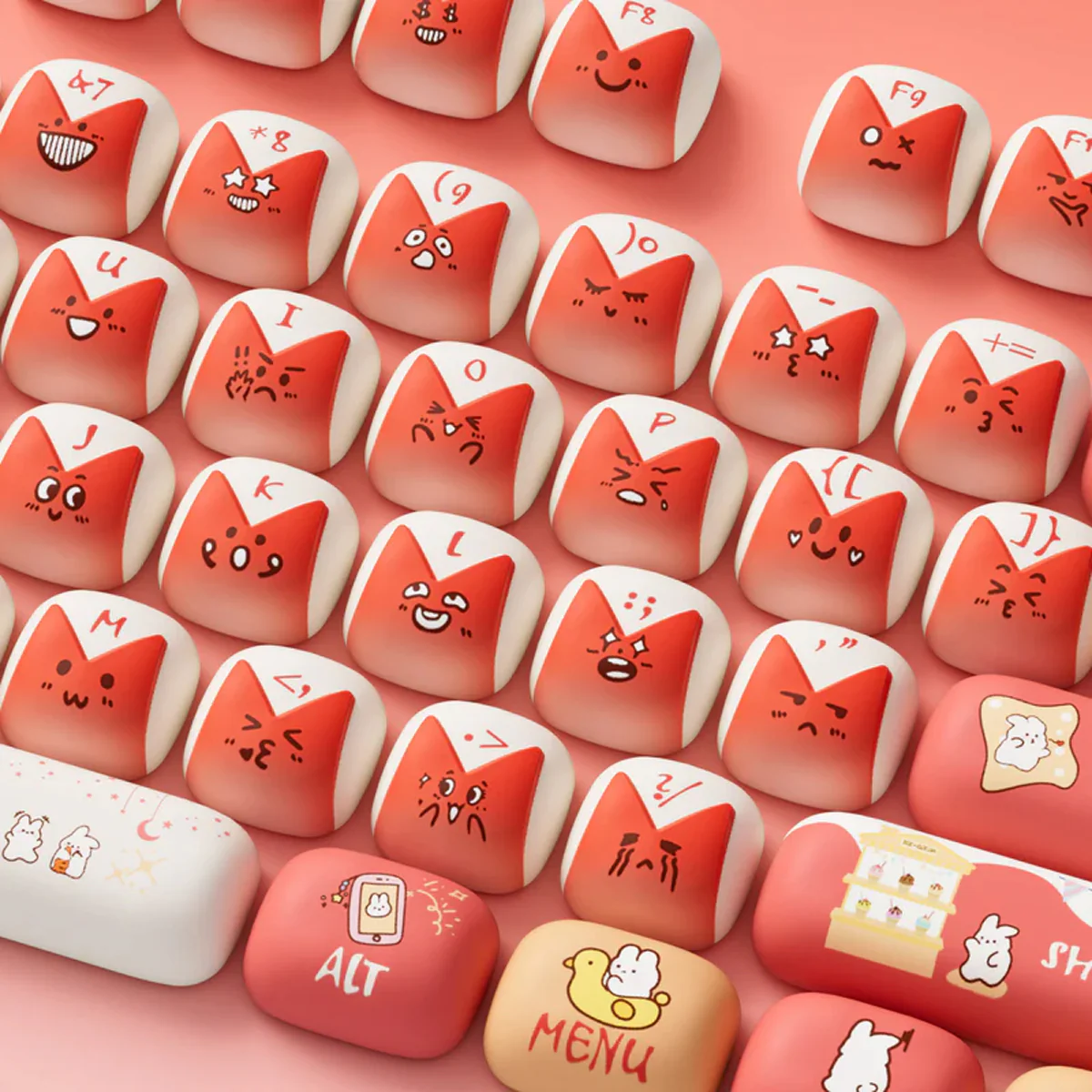 Akko Bunny Apple Keycap Set MOG Profile 137 Keys - Image 3