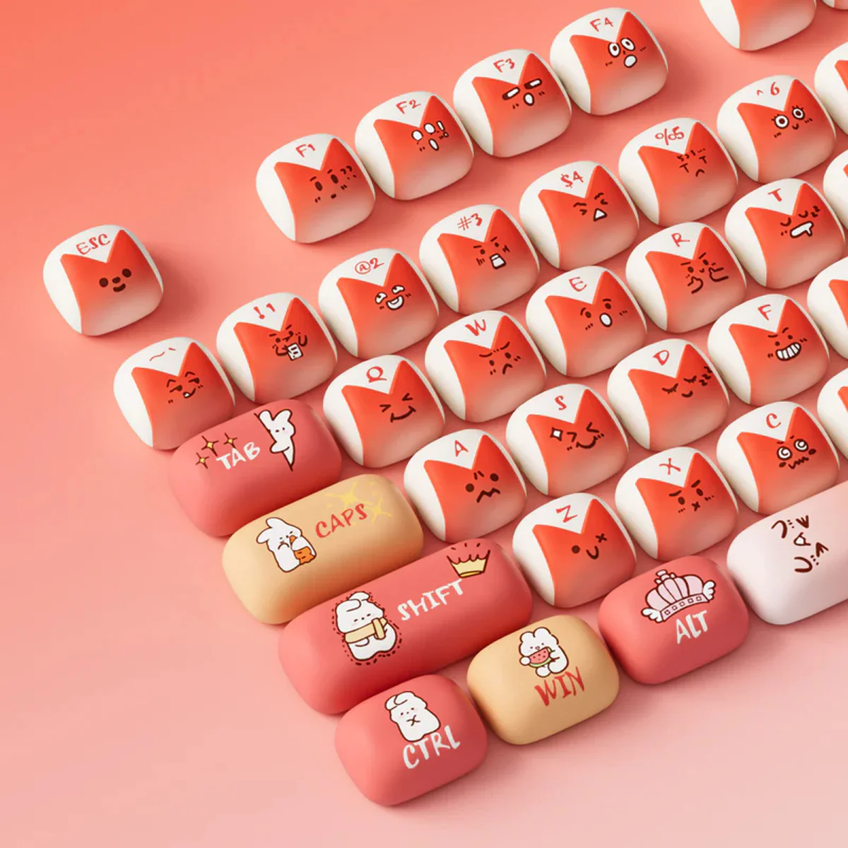 Akko Bunny Apple Keycap Set MOG Profile 137 Keys - Image 4