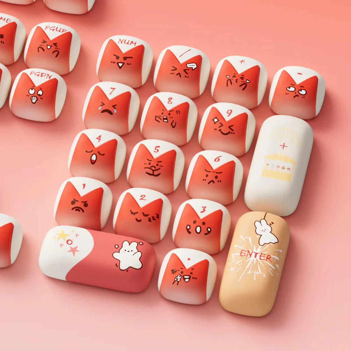 Akko Bunny Apple Keycap Set MOG Profile 137 Keys - Image 7
