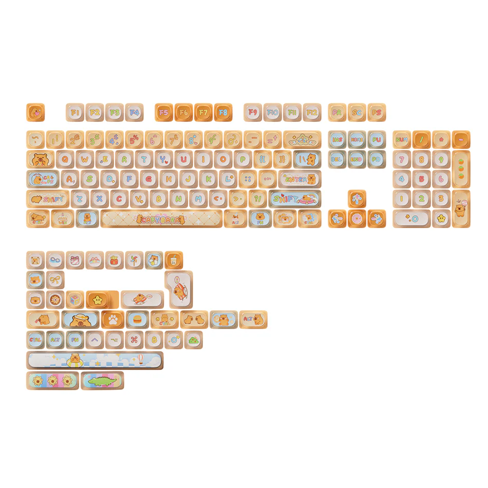 Akko Capybara Pudding Keycap Set MOA Profile 140 Keys - Image 2