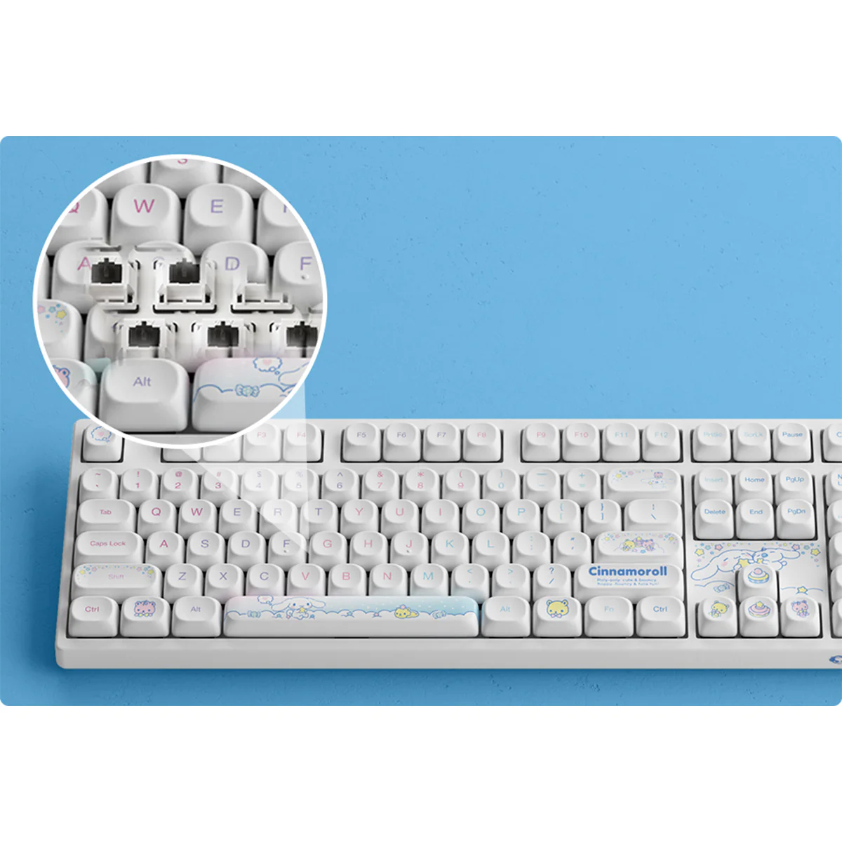 Akko Cinnamoroll Star 5108B Plus Multi-Mode RGB Hot-Swappable Mechanical Keyboard (Akko V3 Piano Pro Switch) - Image 9