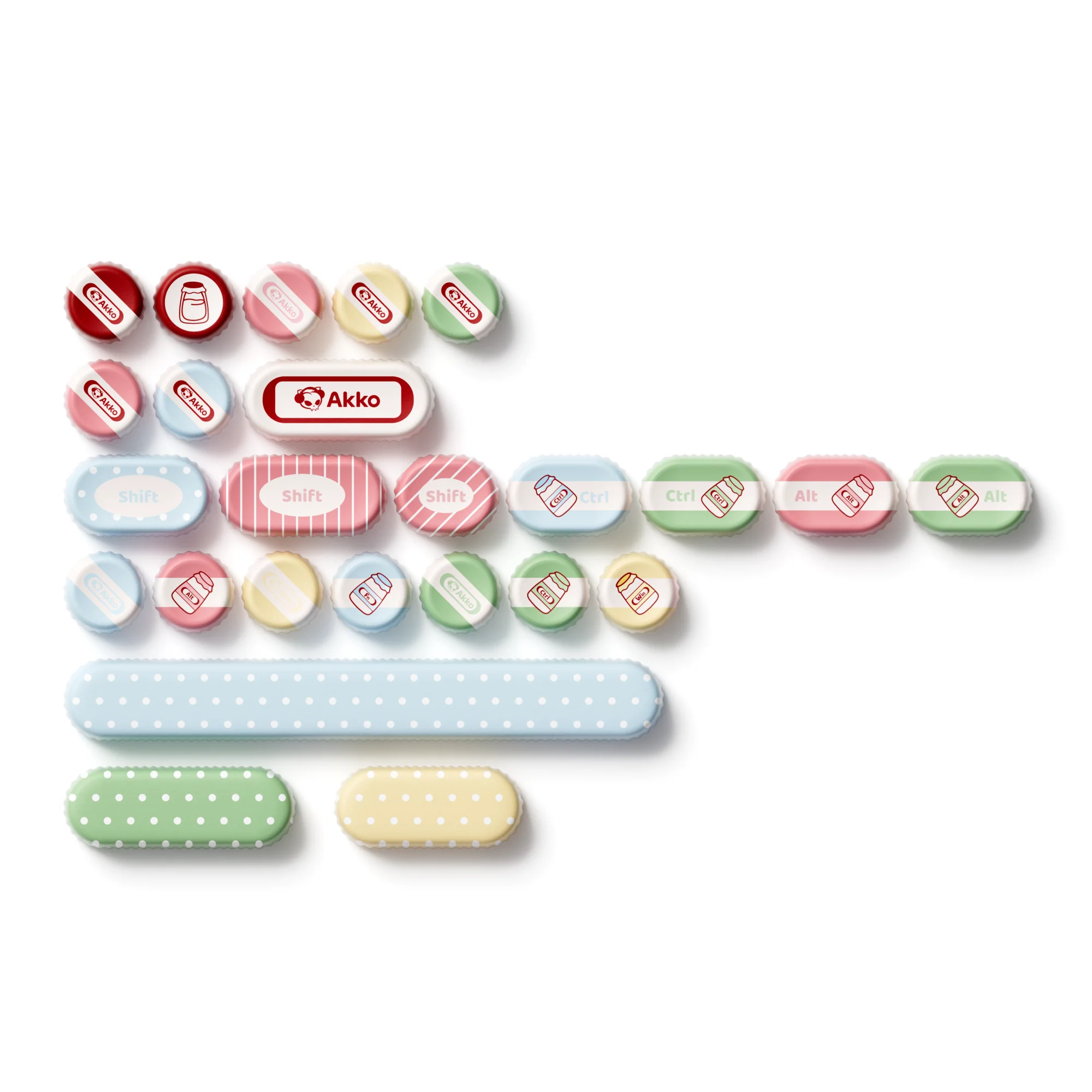 Akko Classic BottleCap Keycap Set BottleCap Profile 131 Keys - Image 5