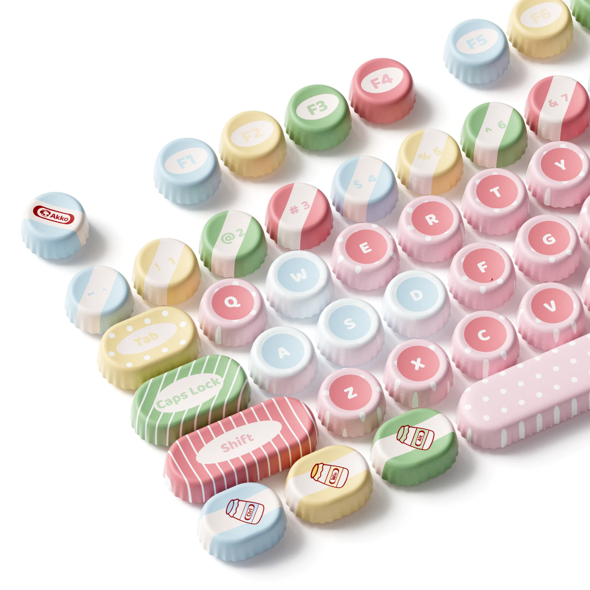 Akko Classic BottleCap Keycap Set BottleCap Profile 131 Keys - Image 7
