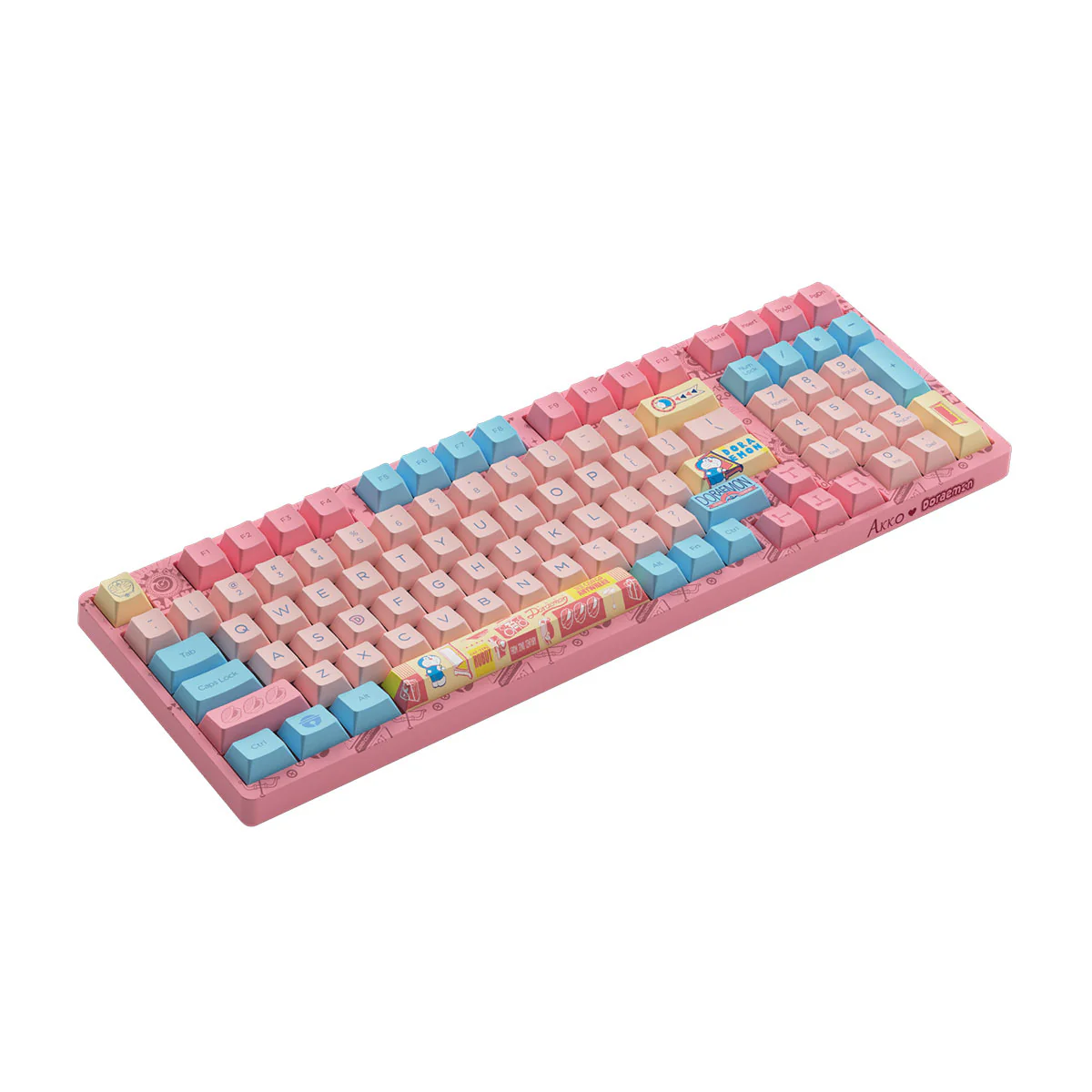 Akko Doraemon Macaron 3098B Multi-Modes RGB Hot-Swappable Mechanical Keyboard (Akko CS Jelly Blue) - Image 5