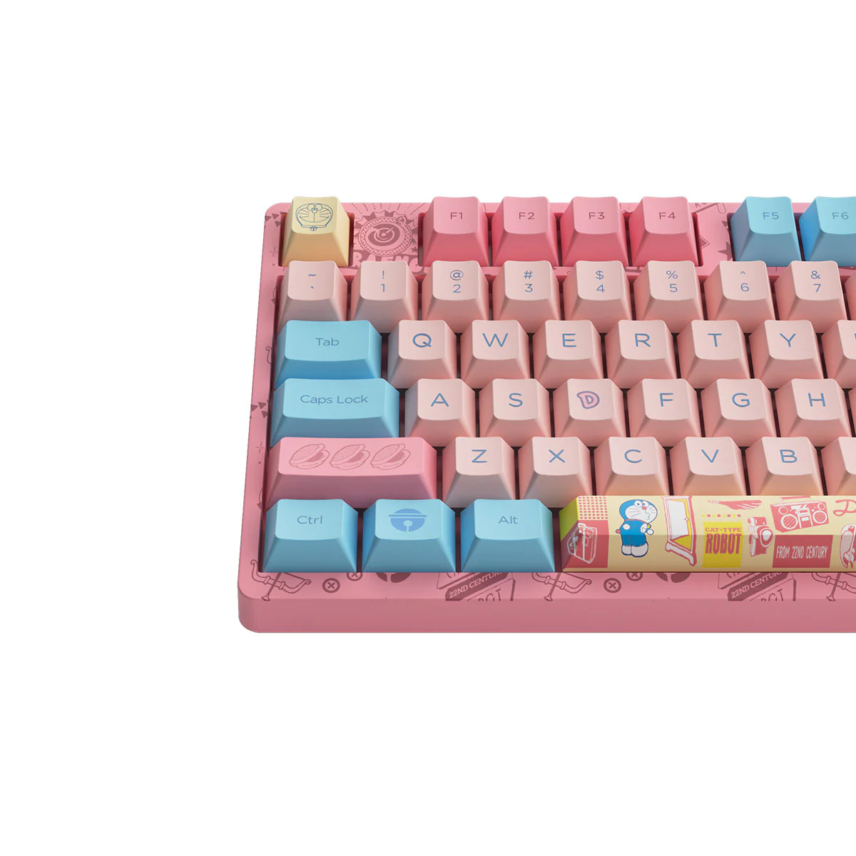 Akko Doraemon Macaron 3098B Multi-Modes RGB Hot-Swappable Mechanical Keyboard (Akko CS Jelly Blue) - Image 8