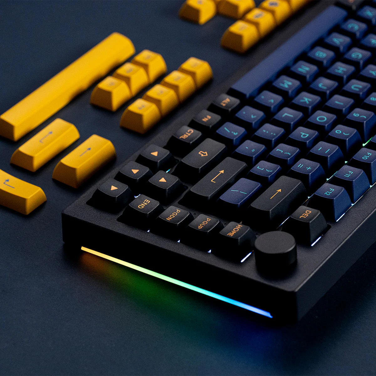 Akko Horizon 5075B Plus Multi-Mode RGB Hot-Swappable Mechanical Keyboard (Akko V3 Cream Yellow Pro) - Image 5