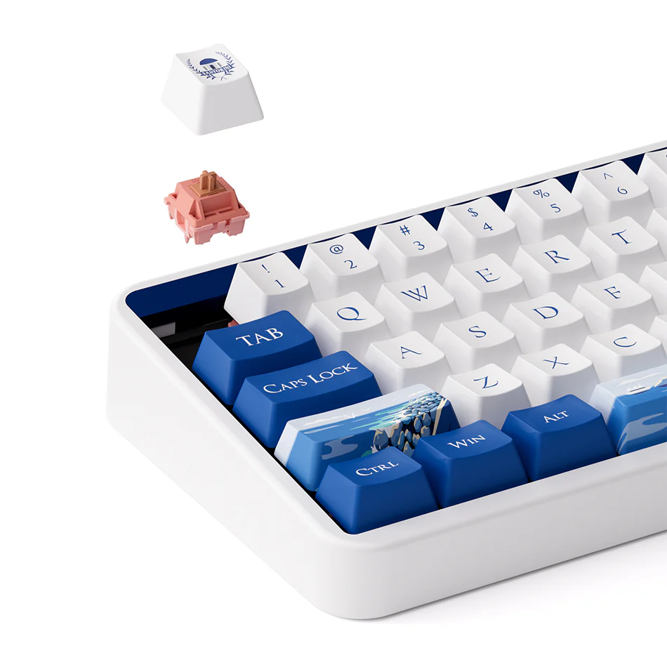 Akko JIN01 Santorini Aluminum Case Multi-Mode RGB Hot-Swappable Mechanical Keyboard (Akko Rosewood Switch) - Image 5