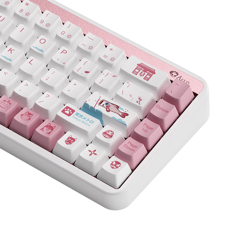 Akko JIN01 Tokyo Aluminum Case Multi-Mode RGB Hot-Swappable Mechanical Keyboard (Akko Rosewood Switch) - Image 9