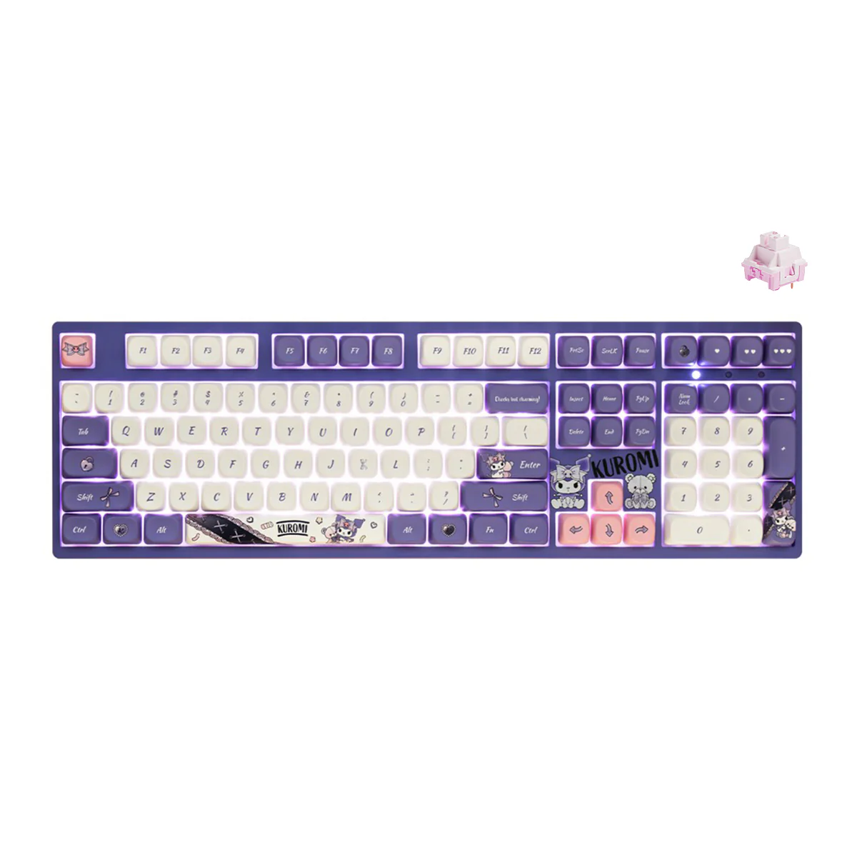 Akko Kuromi 3108 V3 Wired Mechanical Keyboard (Akko Frost Pink Switch) - Image 13